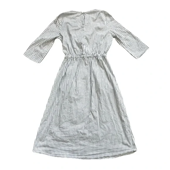 SOLIKA PINSTRIPED DRESS WITH POCKETS SIZE XS MINIMALIST CONTEMPORARY CHIC - Picture 10 of 11